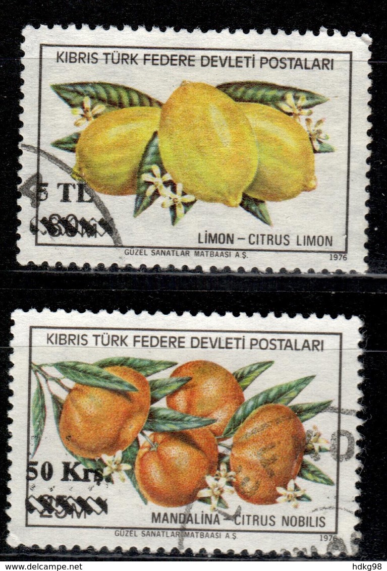 CY TR+ Türkisch Zypern 1975 Mi 29-33 Früchte - Used Stamps