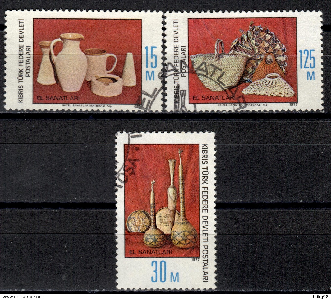 CY TR+ Türkisch Zypern 1977 Mi 43-45 Handwerk - Used Stamps