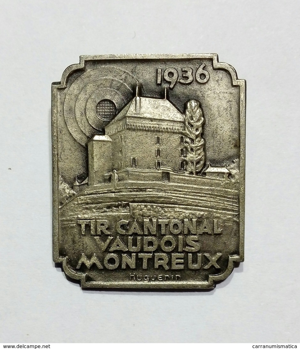 SVIZZERA / SUISSE / SWITZERLAND - TIR CANTONAL VAUDOIS - MONTREUX (1936) / Epingle - Spilla - Pin (29x24mm) - Altri & Non Classificati