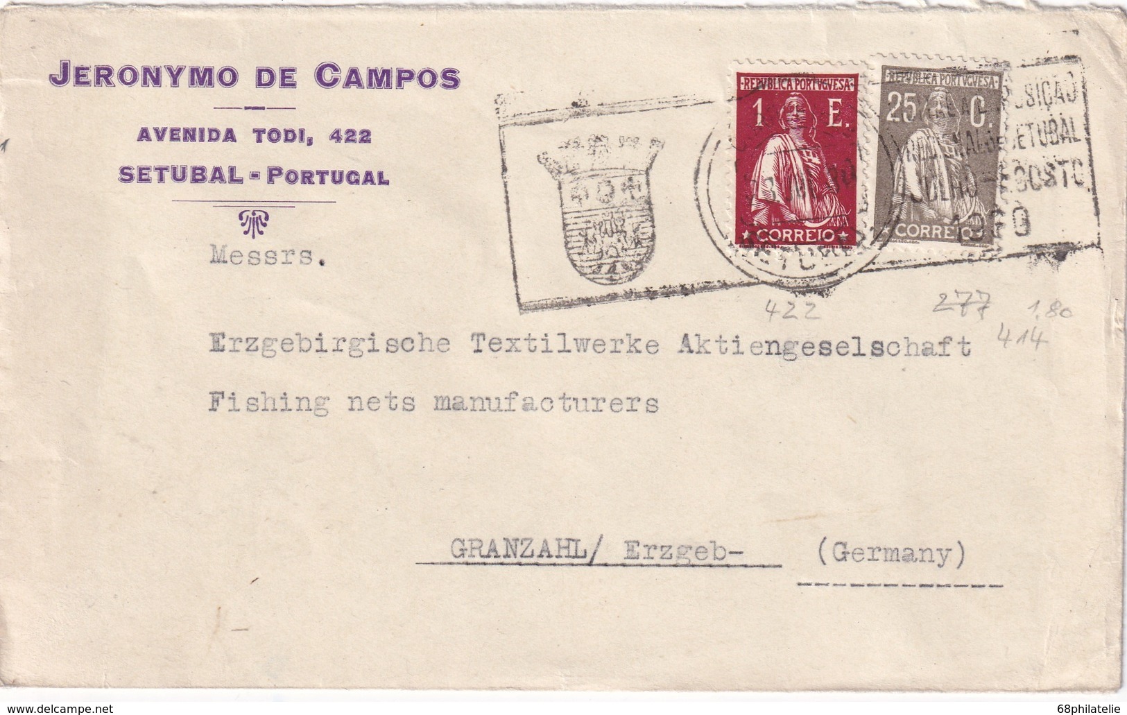 PORTUGAL 1930 LETTRE DE SETUBAL - Lettres & Documents