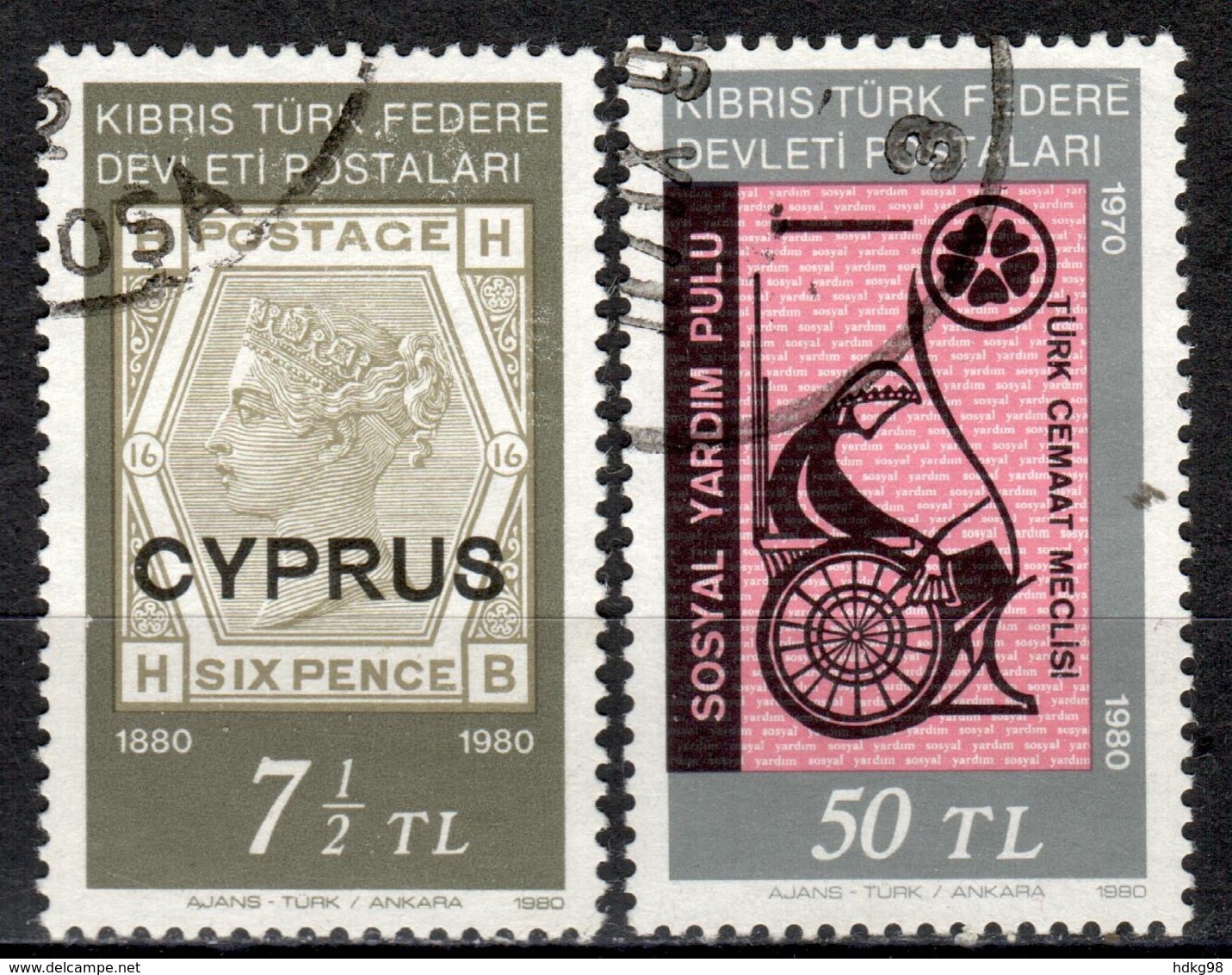 CY TR+ Türkisch Zypern 1980 Mi 90-92 Jahrestage - Used Stamps