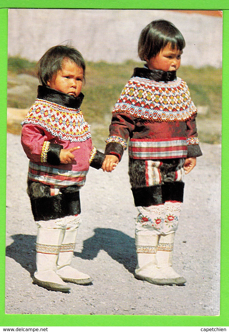 GROENLAND / GREELAND / GRONLUND / PETITES FILLES DE THULE EN COSTUMES DE CEREMONIE.... / Carte Vierge - Greenland