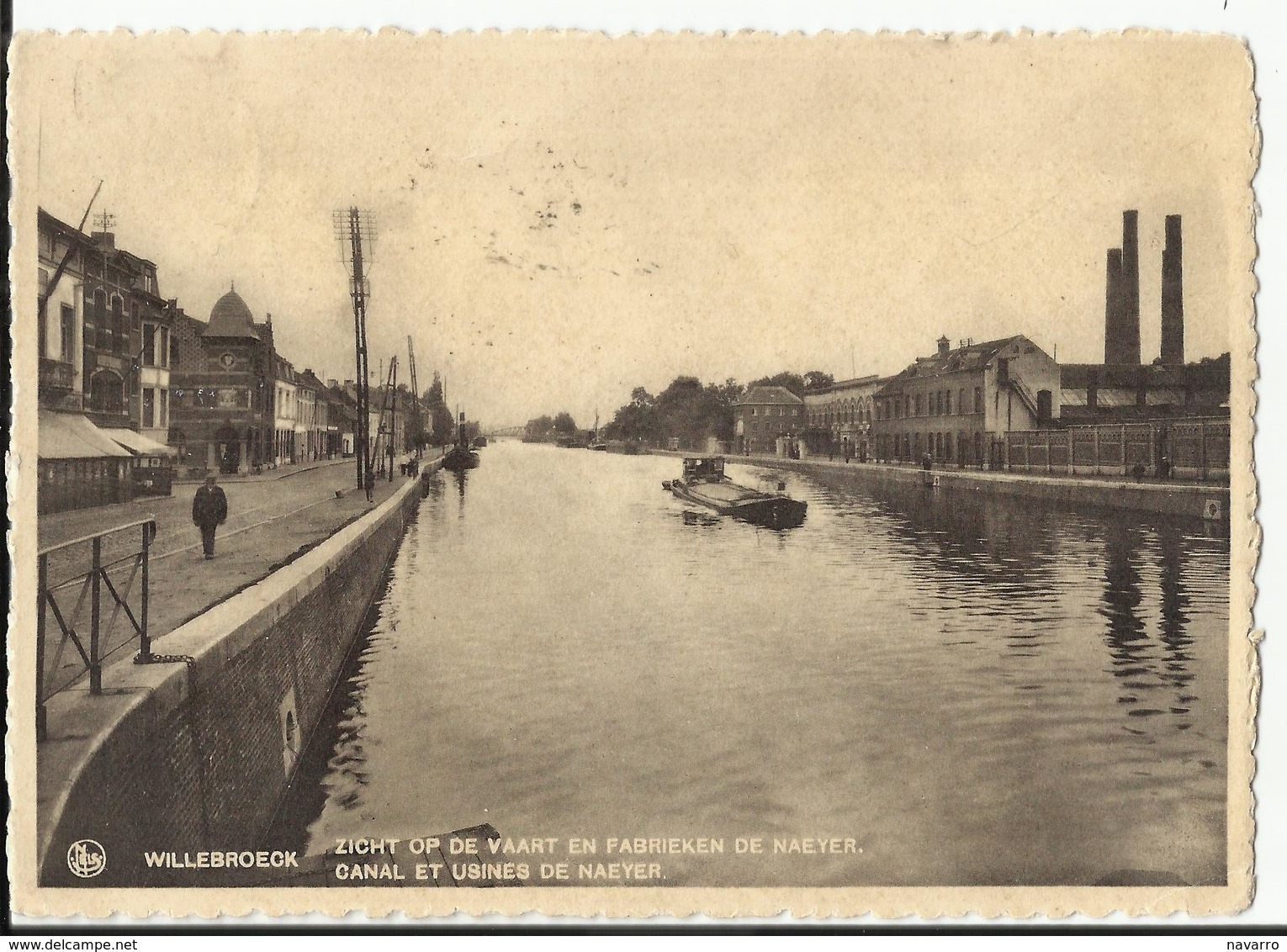 Willebroek - Willebroeck - Zicht Op De Vaart En Fabrieken De Naeyer 1937 - Willebroek