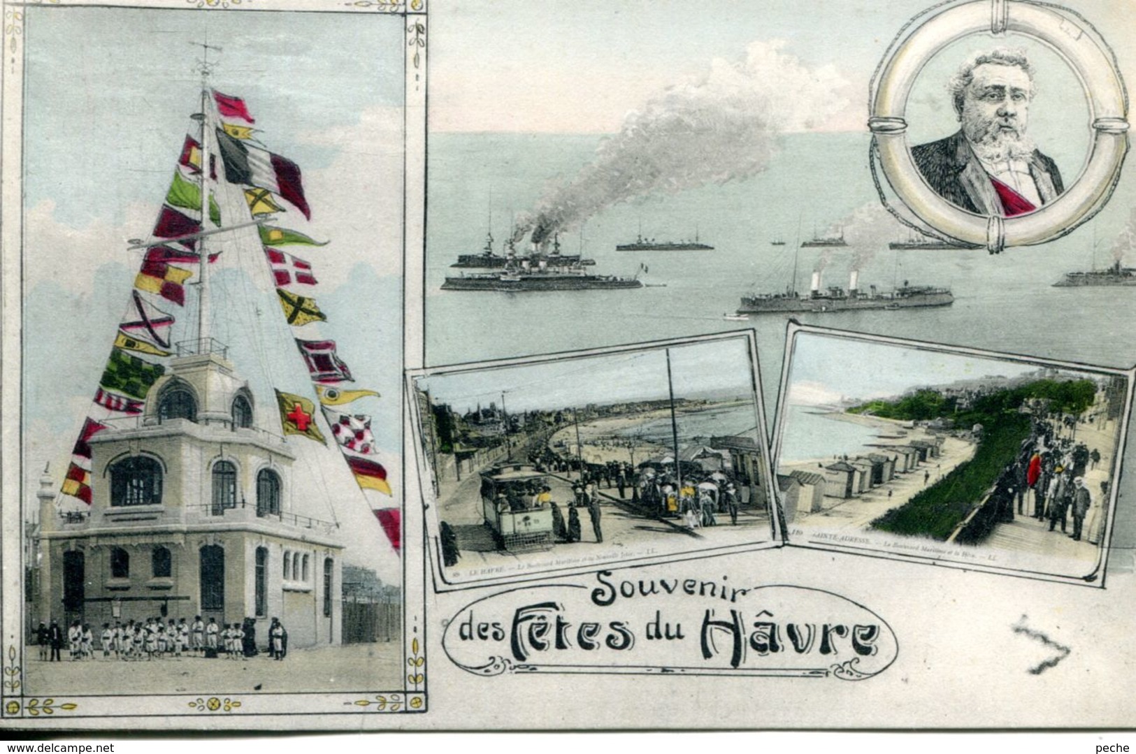 N°66046 -cpa Souvenir Des Fêtes Du Havre -multivues- - Saluti Da.../ Gruss Aus...