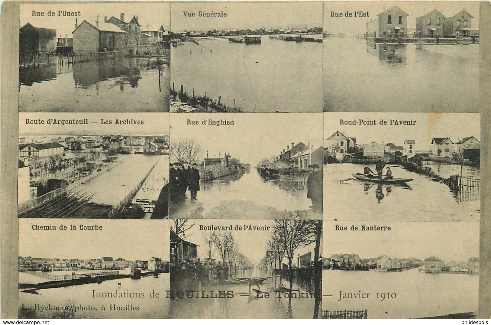 YVELINES  HOUILLES  Inondation 1910 LE TONKIN - Houilles