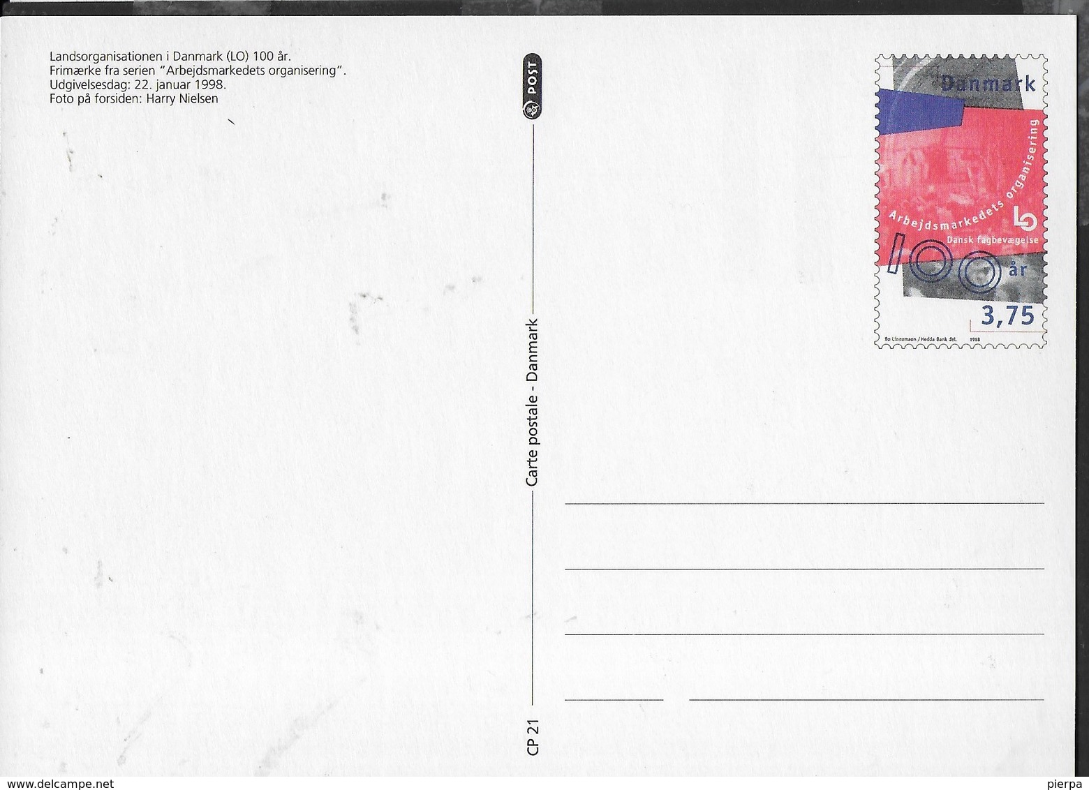 DANIMARCA - POSTKARTEN (MICHEL P 302) NUOVA - Entiers Postaux