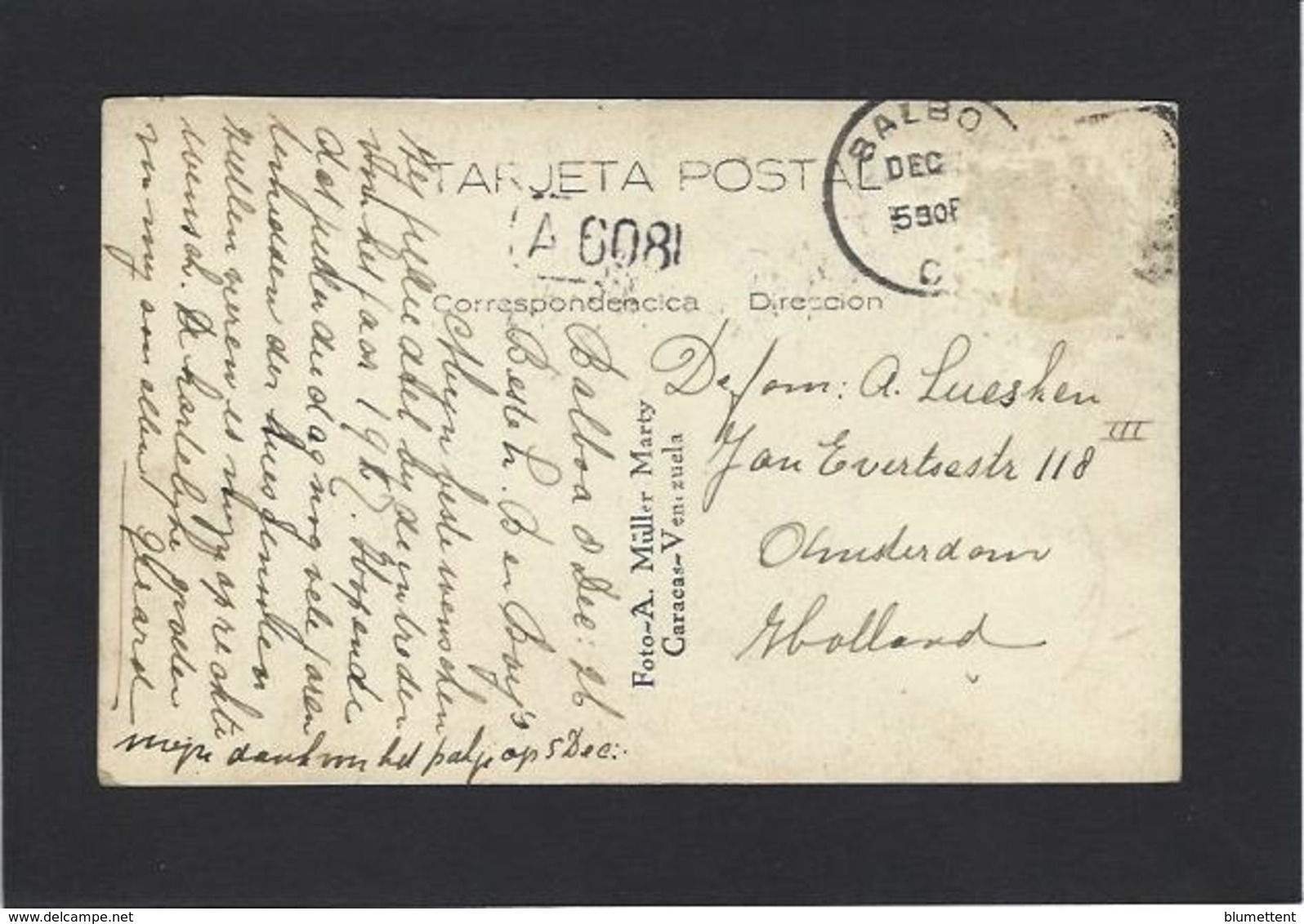 CPA Vénézuela Carte Photo RPPC Circulé Caracas - Venezuela