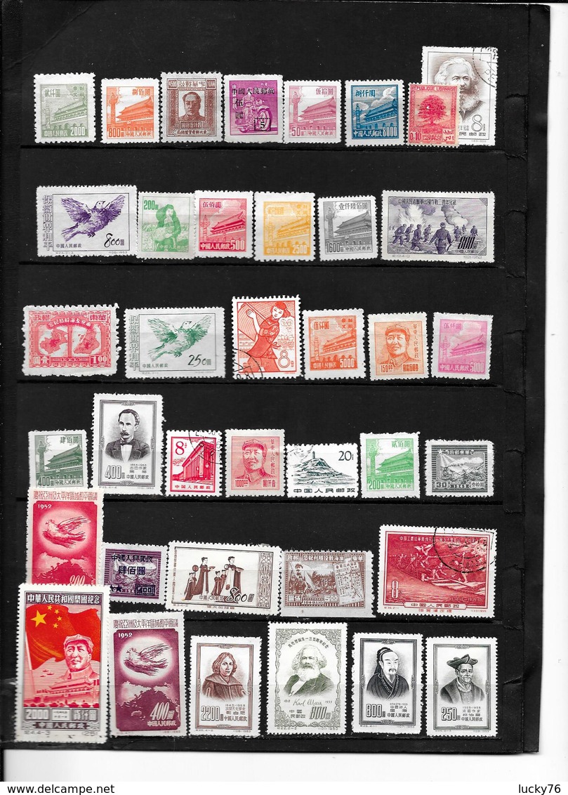 Chine Lot De 38 Timbres Neuf Avec Et Sans Charbieres Et Obliterés - Autres & Non Classés