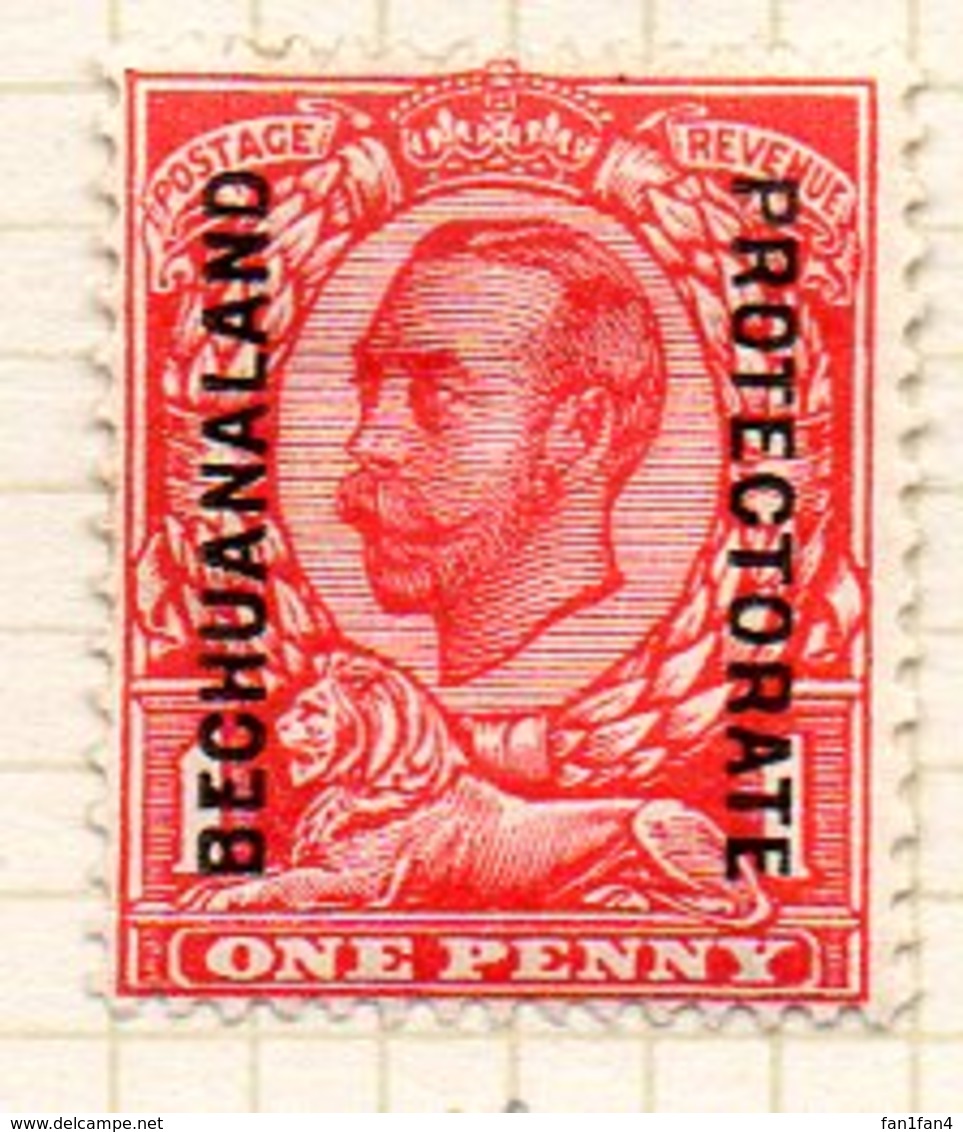 AFRIQUE - BECHUANALAND - (Protectorat Britannique) - 1912 - N° 28 - 1 P. Rouge - (George V) - 1885-1964 Protectorat Du Bechuanaland