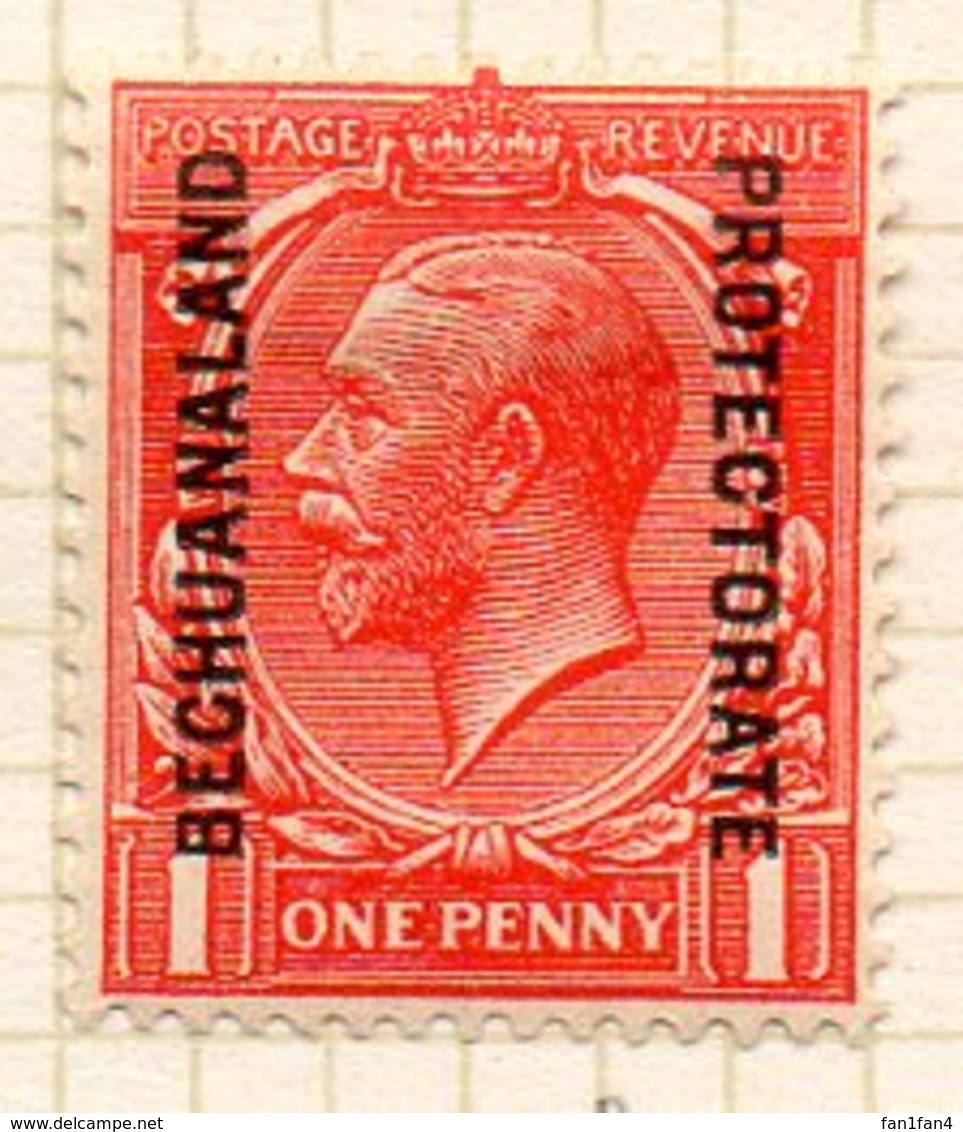 AFRIQUE - BECHUANALAND - (Protectorat Britannique) - 1914-21 - N° 29A - 1 P. Rouge - (George V) - 1885-1964 Protectorat Du Bechuanaland