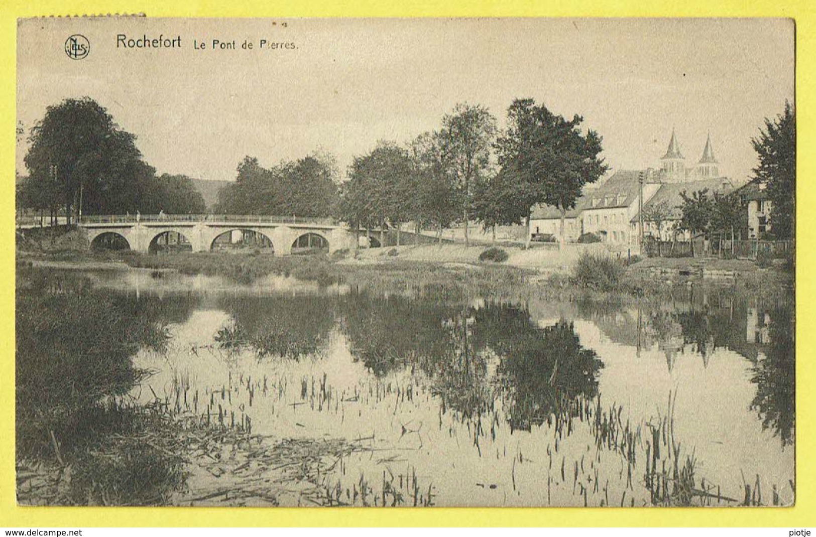 * Rochefort (Namur - La Wallonie) * (Nels, Série 11, Nr 21) Le Pont De Pierres, Canal, Quai, Bridge, Brug, Rare, Old - Rochefort