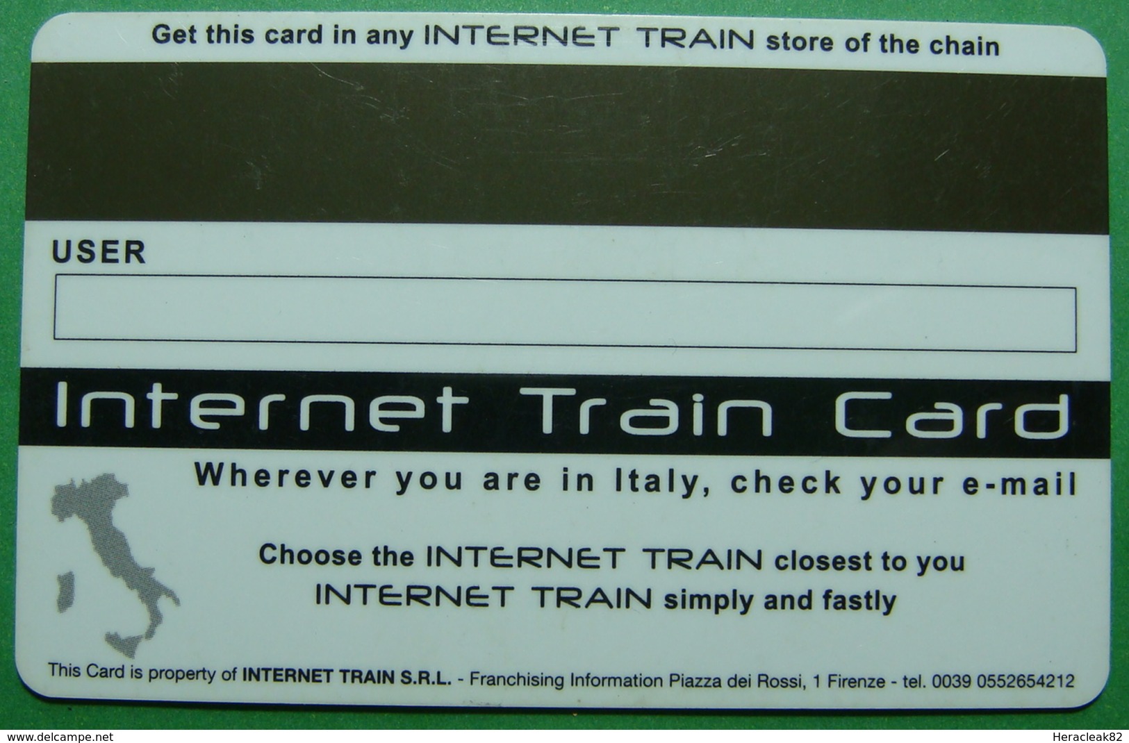 Italy INTERNET TRAIN CARD USED, Operator ICLOS - To Identify