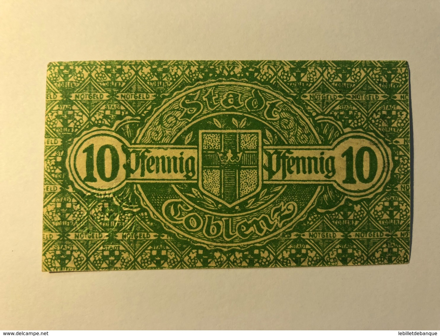 Allemagne Notgeld Coblenz 10 Pfennig - Collections