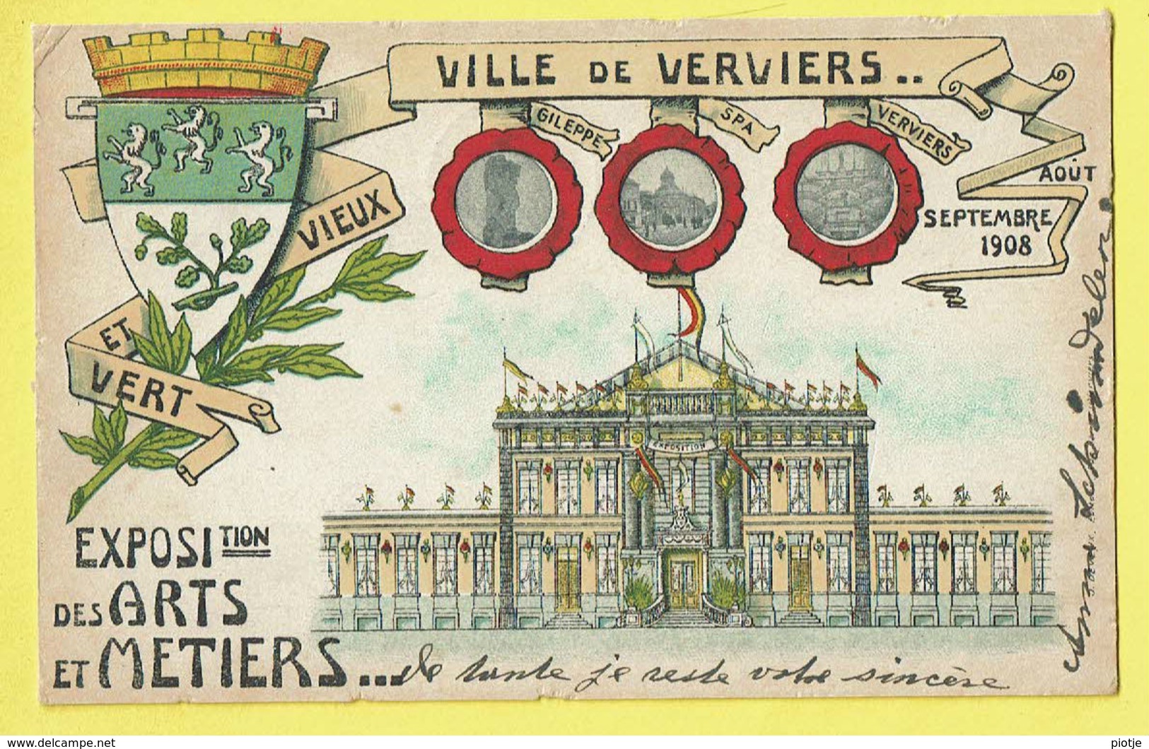 * Verviers (Liège - Luik - La Wallonie) * Exposition Des Arts Et Metiers, Septembre 1908, Gileppe Spa Verviers, Unique - Verviers