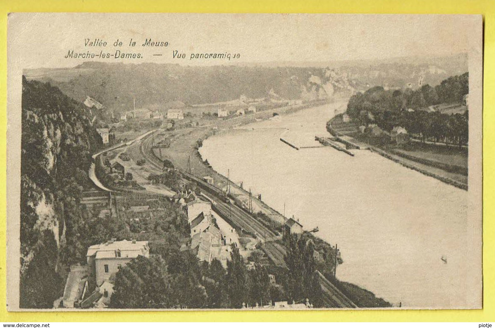 * Marche Les Dames (Namur - La Wallonie) * (Imprimerie Groyae Nameche) Vallée De La Meuse, Vue Panoramique, Canal - Namen