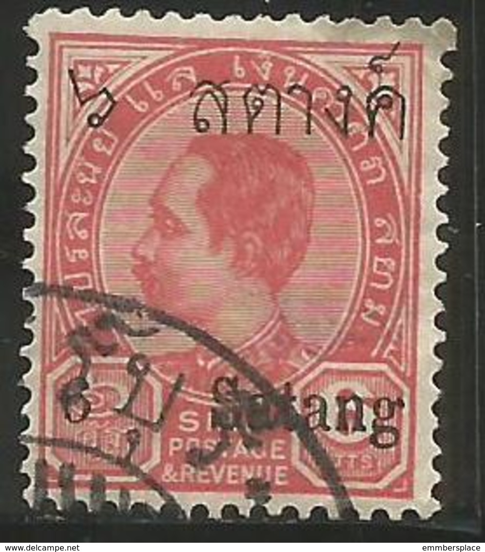 Thailand - 1909 King Chulalongkorn Surcharge 6s/6a Used    Sc 125 - Thailand