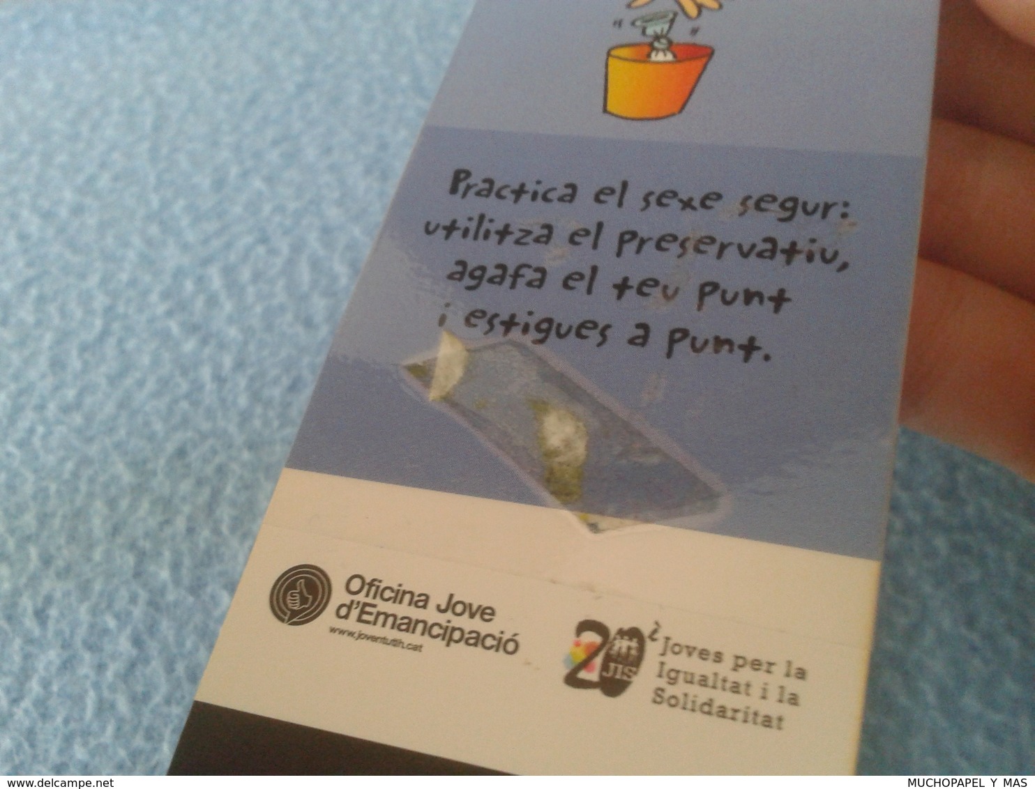 SPAIN. MARCAPÁGINAS BOOK MARK BOOKMARK PUNTO DE LIBRO LECTURA CONDÓN PRESERVATIVO PRESERVATIVE CONDOM SAFE SEX SEXO VER - Segnalibri