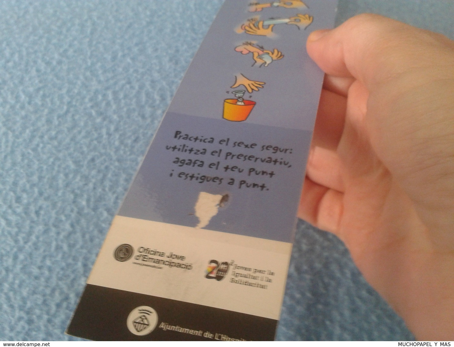 SPAIN. MARCAPÁGINAS BOOK MARK BOOKMARK PUNTO DE LIBRO LECTURA CONDÓN PRESERVATIVO PRESERVATIVE CONDOM SAFE SEX SEXO VER - Marcapáginas