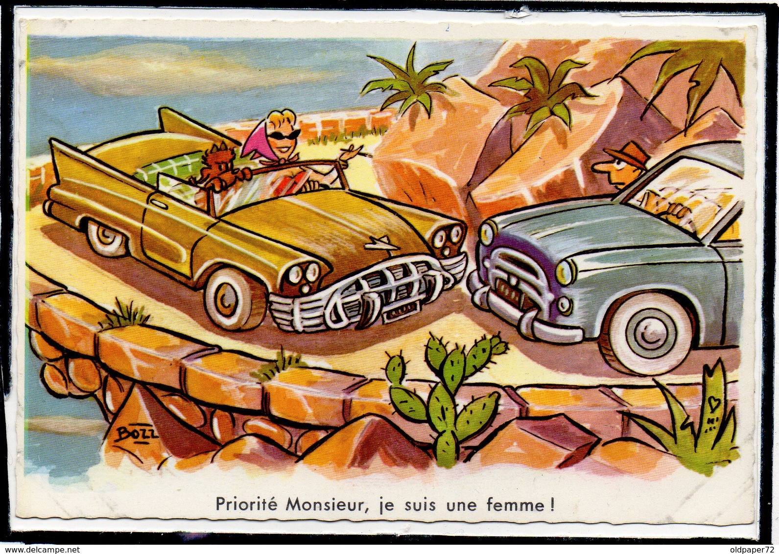 ILLUSTRATEUR " BOZZ " - AUTOMOBILES ANCIENNES - PIN - UP - HUMOUR - HUMORISTIQUE - Autres & Non Classés