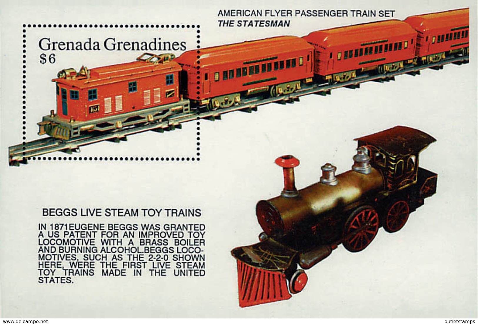 Ref. 253399 * NEW *  - GRENADA GRENADINES . 1992. SCALE MODEL TRAINS. MODELOS A ESCALA  DE TRENES - Grenada (1974-...)