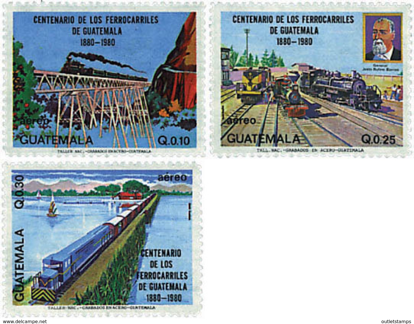 Ref. 58384 * NEW *  - GUATEMALA . 1983. CENTENARY OF THE GUATEMALA RAILWAY. CENTENARIO DEL FERROCARRIL EN GUATEMALA - Guatemala