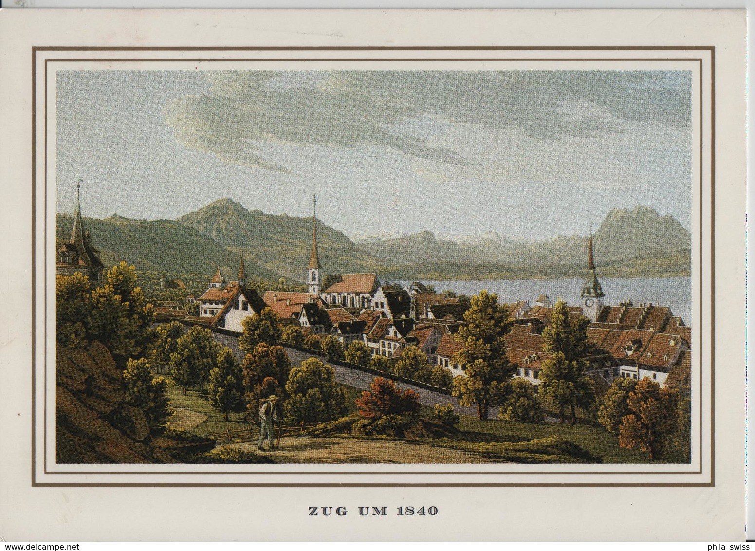 Zug Um 1840 - Künstlerkarte - Zoug