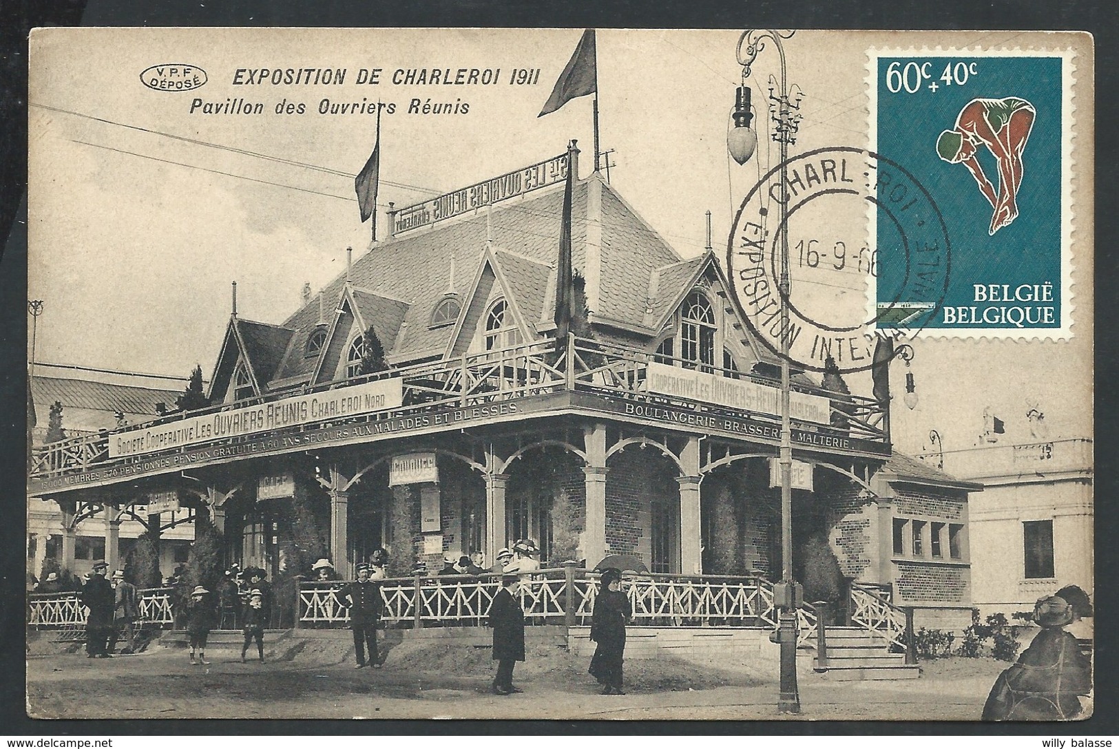 +++ CPA - Exposition De CHARLEROI 1911 - Pavillon Des Ouvriers Réunis- Tarif Consommation Bière Cigare Vin...  // - Charleroi