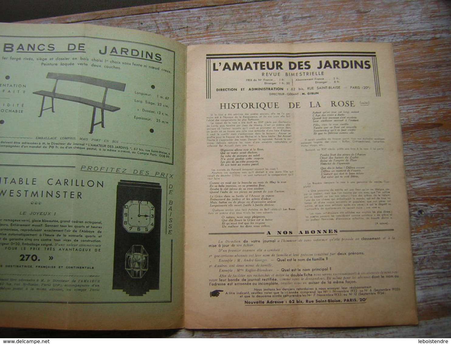 REVUE BIMESTRIELLE DU JARDIN ET DE L'HORTICULTURE  L'AMATEUR DES JARDINS JUILLET 1934 N° 11 - Jardinería