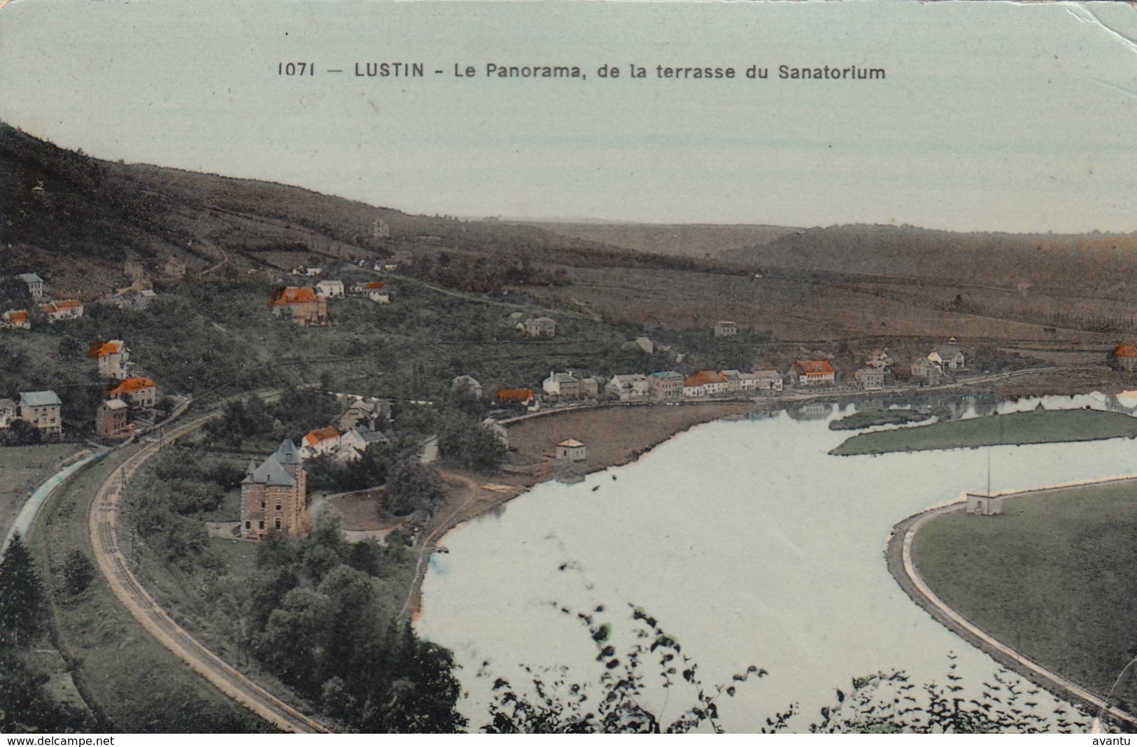 LUSTIN / LE PANORAMA DE LA TERRASSE DU SANATORIUM 1919 - Namur