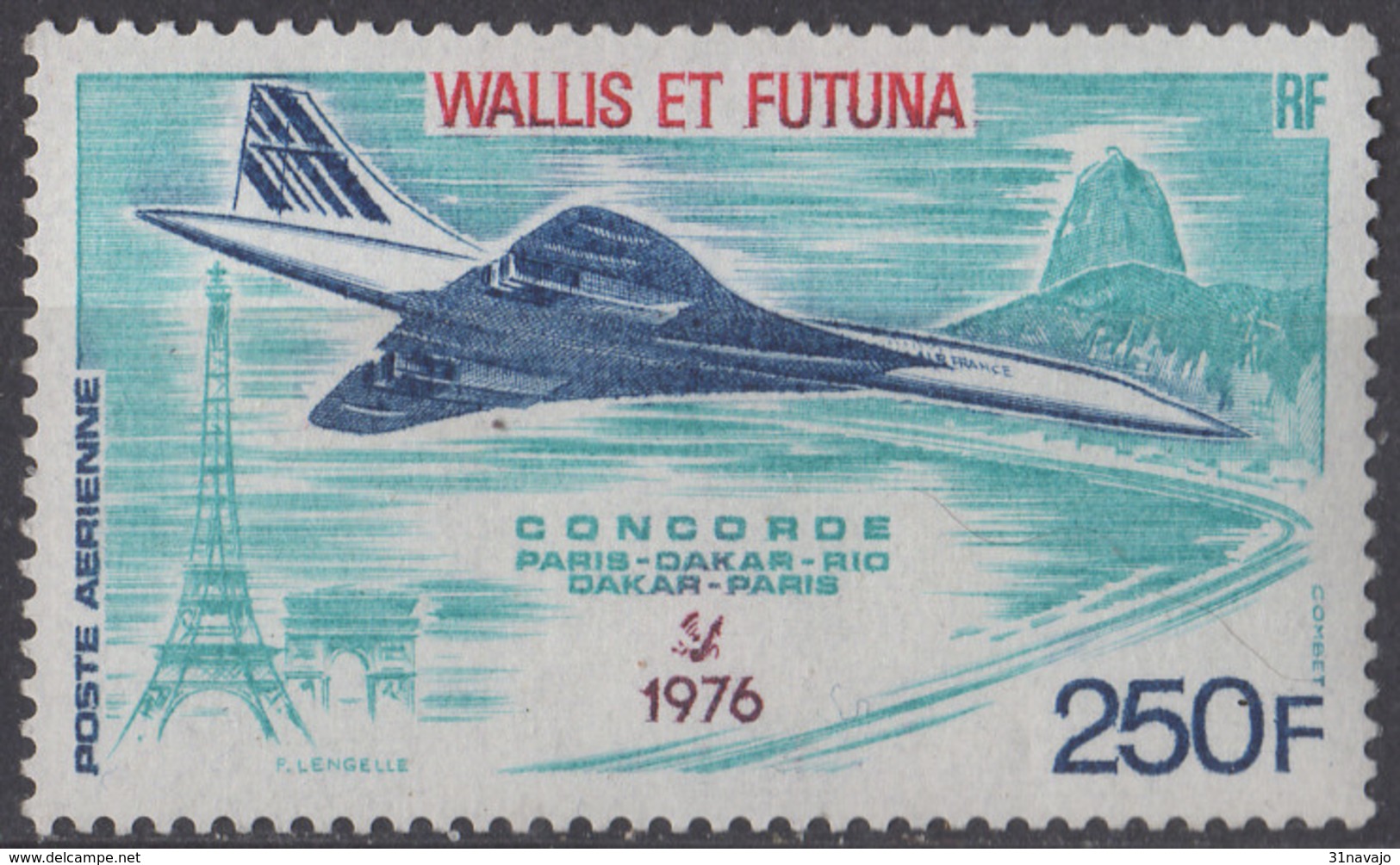 WALLIS ET FUTUNA - 1er Vol Commercial Paris-Dakar De Concorde - Neufs