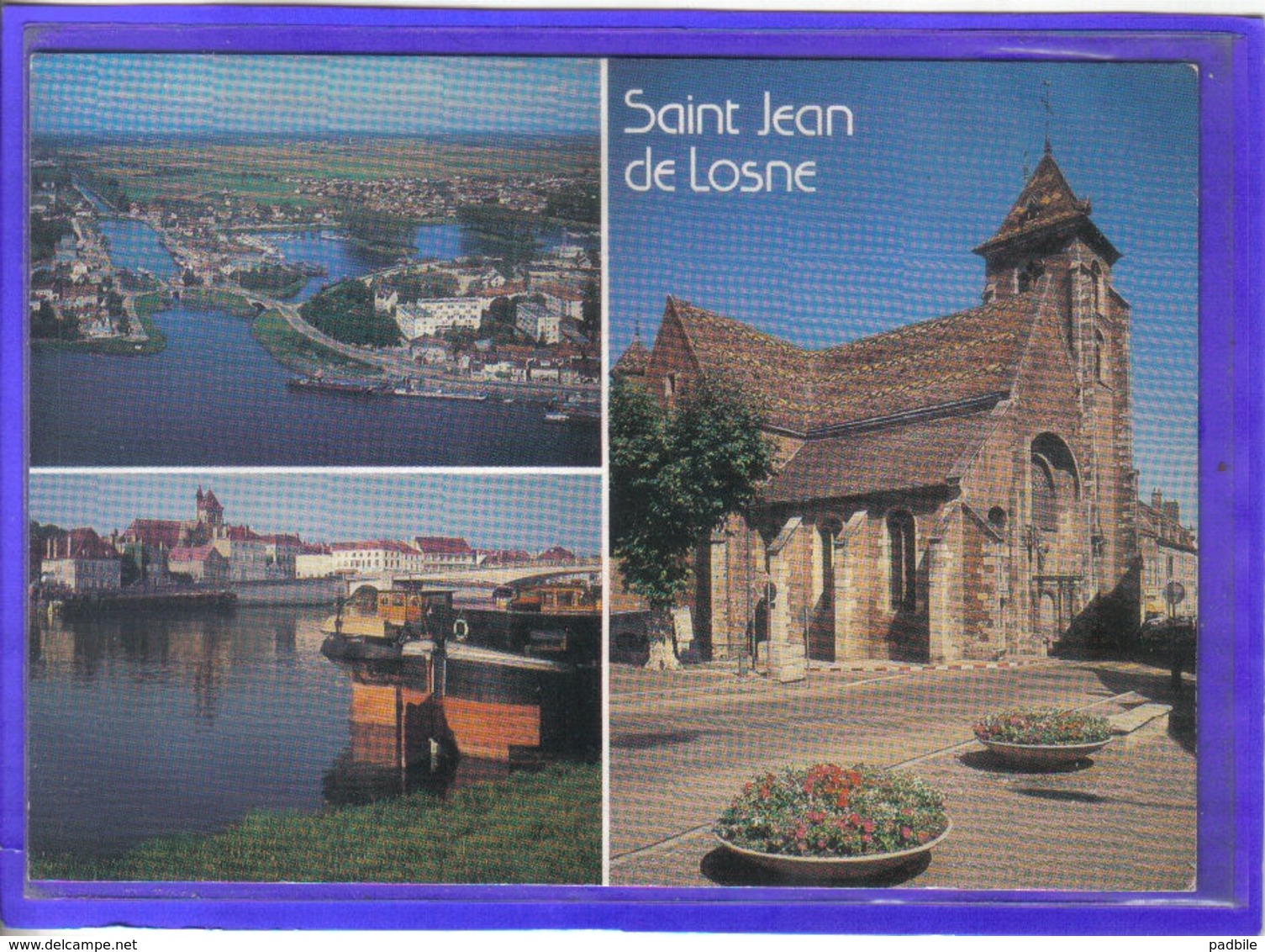 Carte Postale 21. Saint-Jean-de-Losne  Péniche   Très Beau Plan - Autres & Non Classés