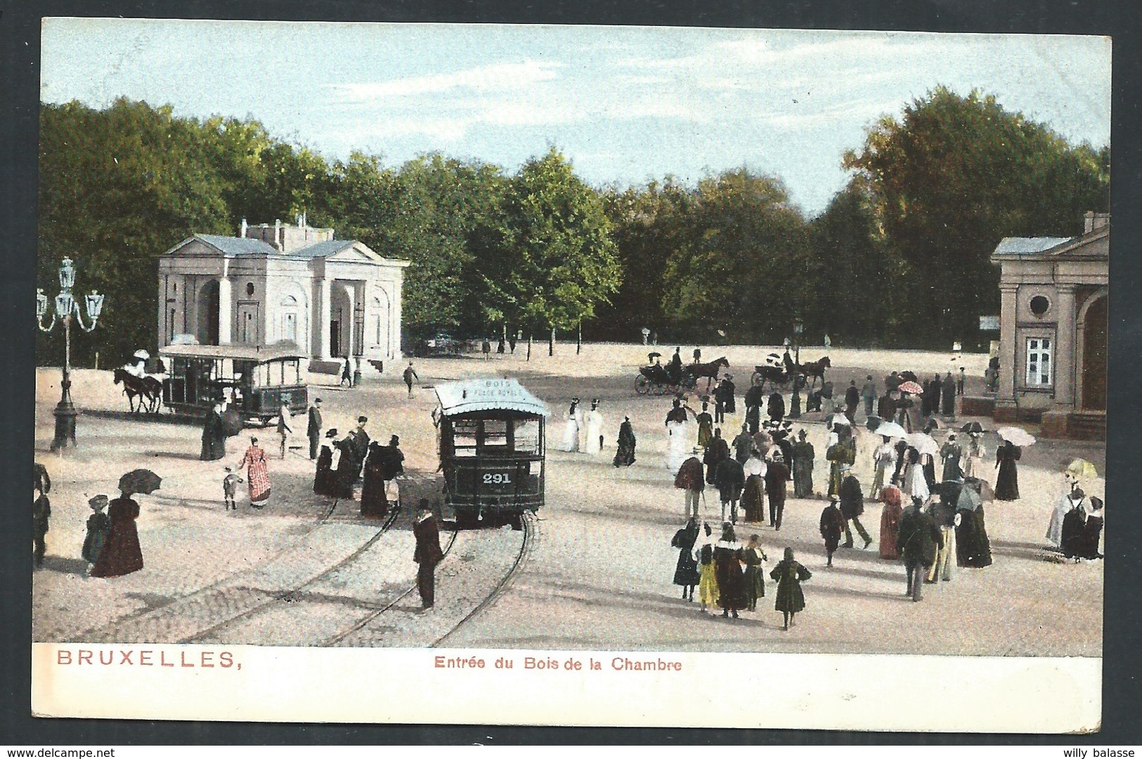 +++ CPA - BRUSSEL - BRUXELLES - Entrée Du Bois De La Cambre - Tram Cheval  // - Bossen, Parken, Tuinen