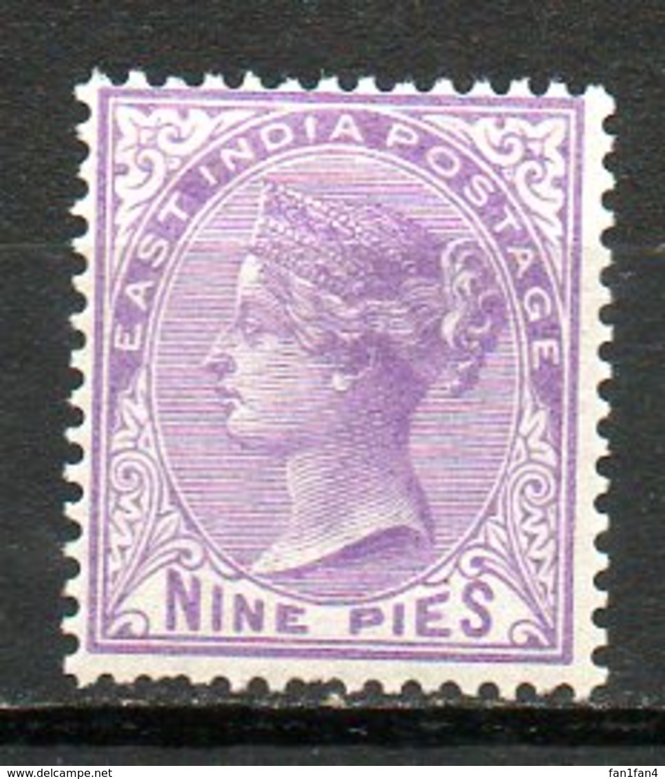 GRANDE-BRETAGNE - (Compagnie Des Indes) - 1874-79 - N° 29 - 9 P. Violet - (Effigie De La Reine Victoria) - 1858-79 Crown Colony