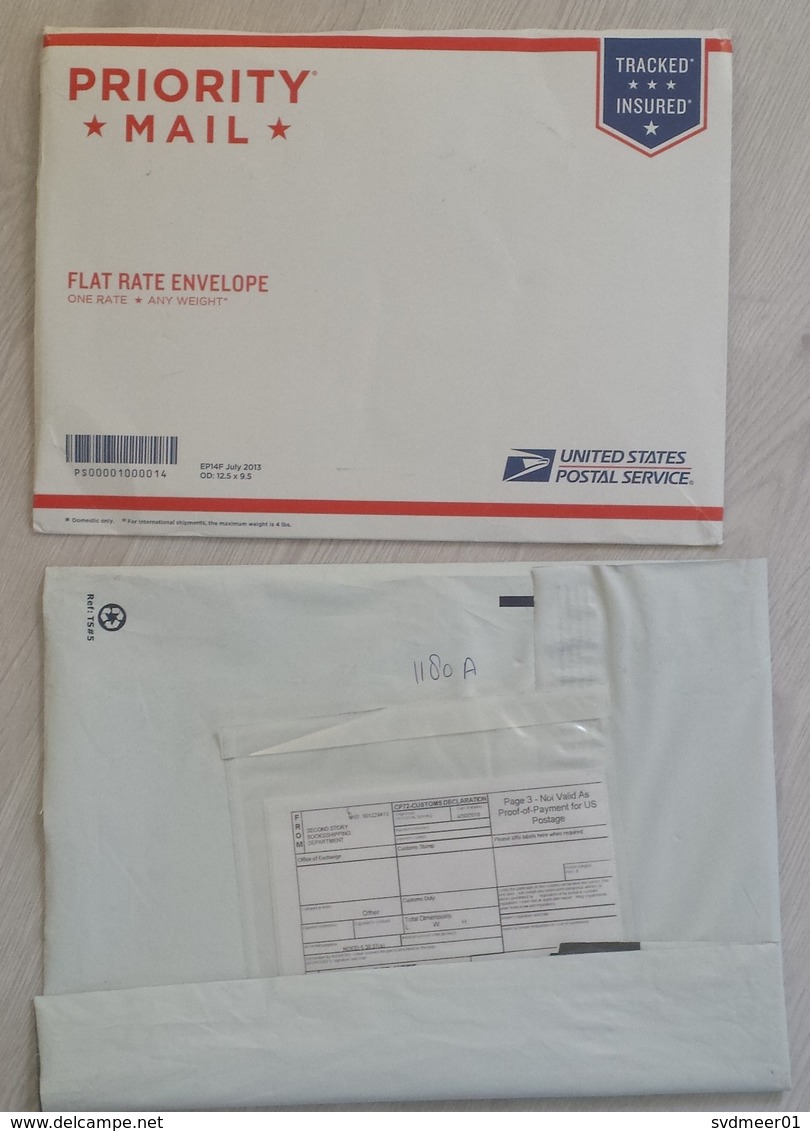 USA: Cover To Netherlands, 2018, Sent To Postal Processing Facility, There Re-packed, Customs Form (traces Of Use) - Brieven En Documenten