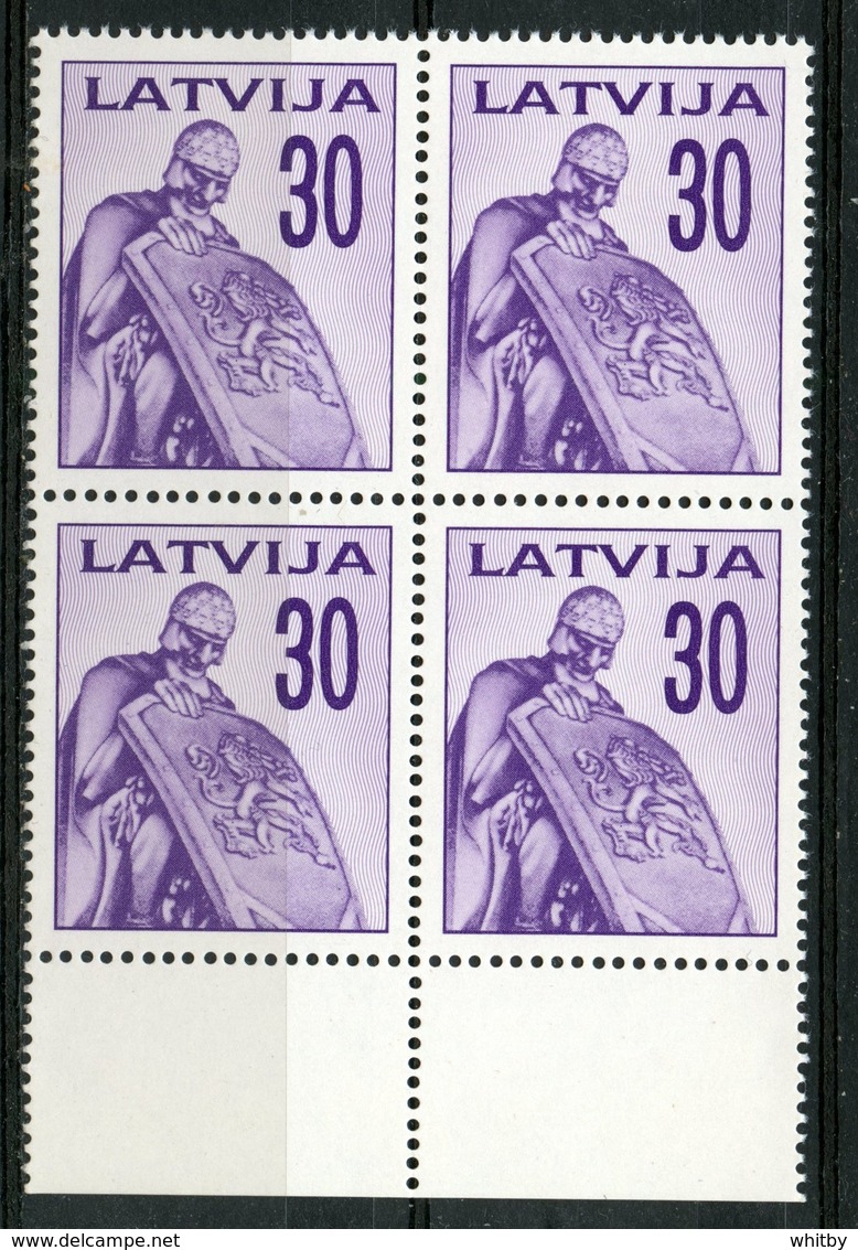 Latvia 1992 30k Monument Issue #321  MNH Block Of 4 - Lettonie