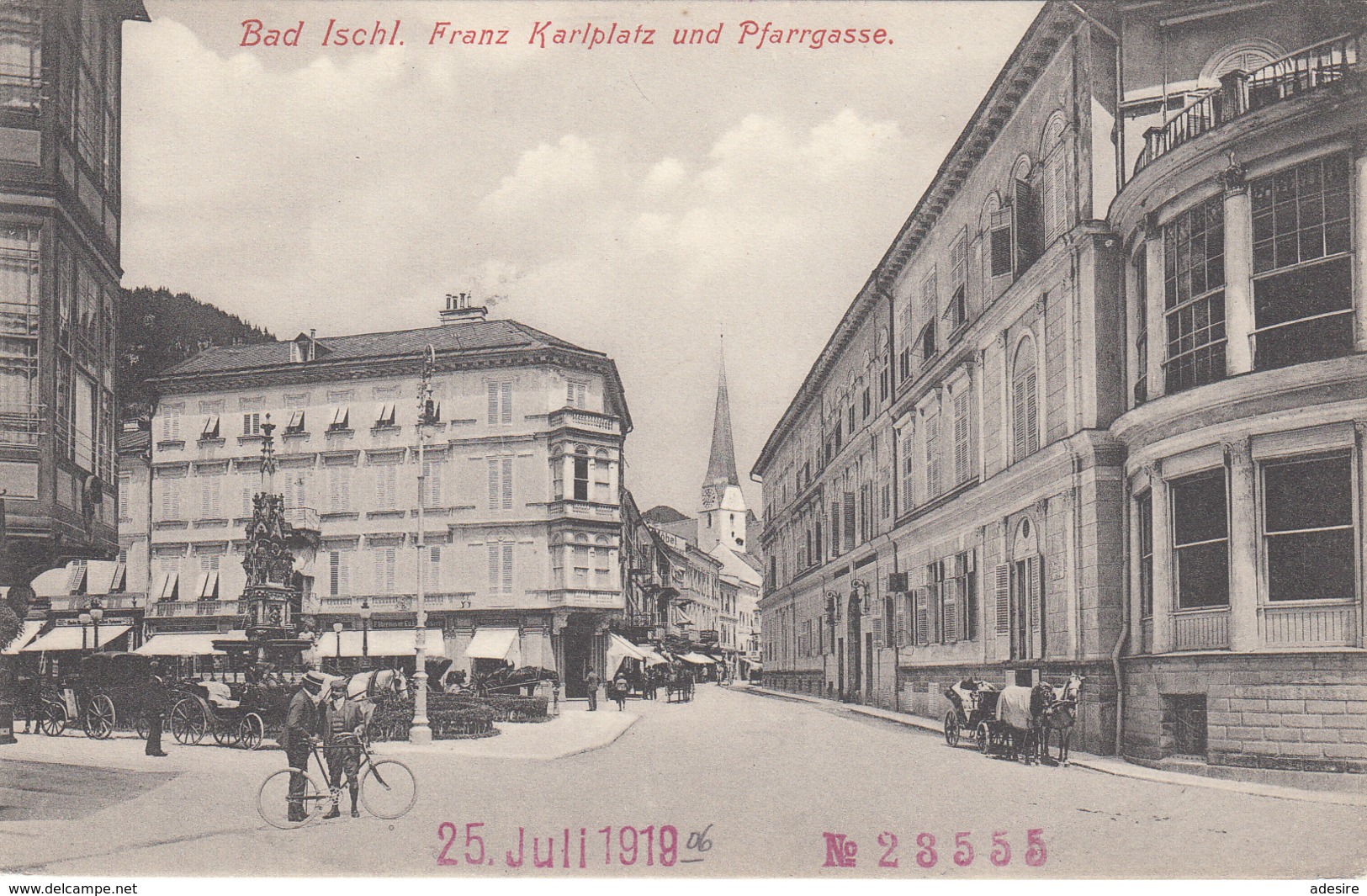 BAD ISCHL (OÖ) - Franz Karlplatz Und Pfarrgasse, 1906, Verlag Brandt In Gmunden, Gute Erhaltung - Bad Ischl