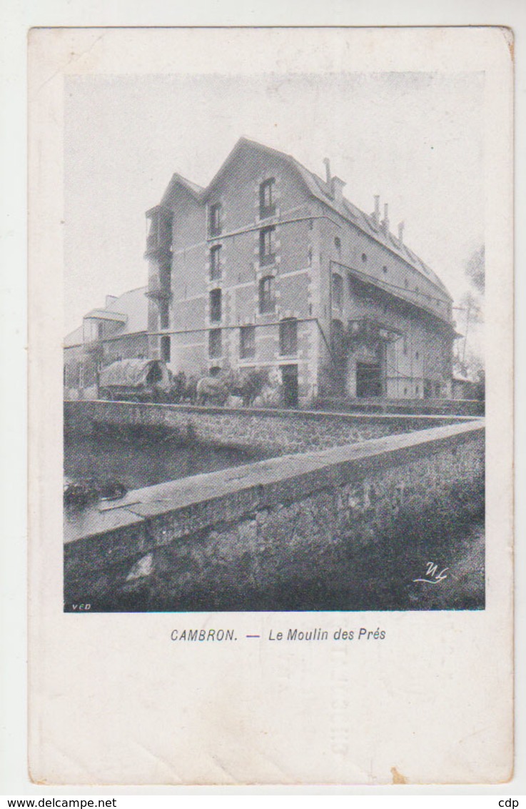 Cpa Cambron  Moulin Attelage     Chocolat - Brugelette