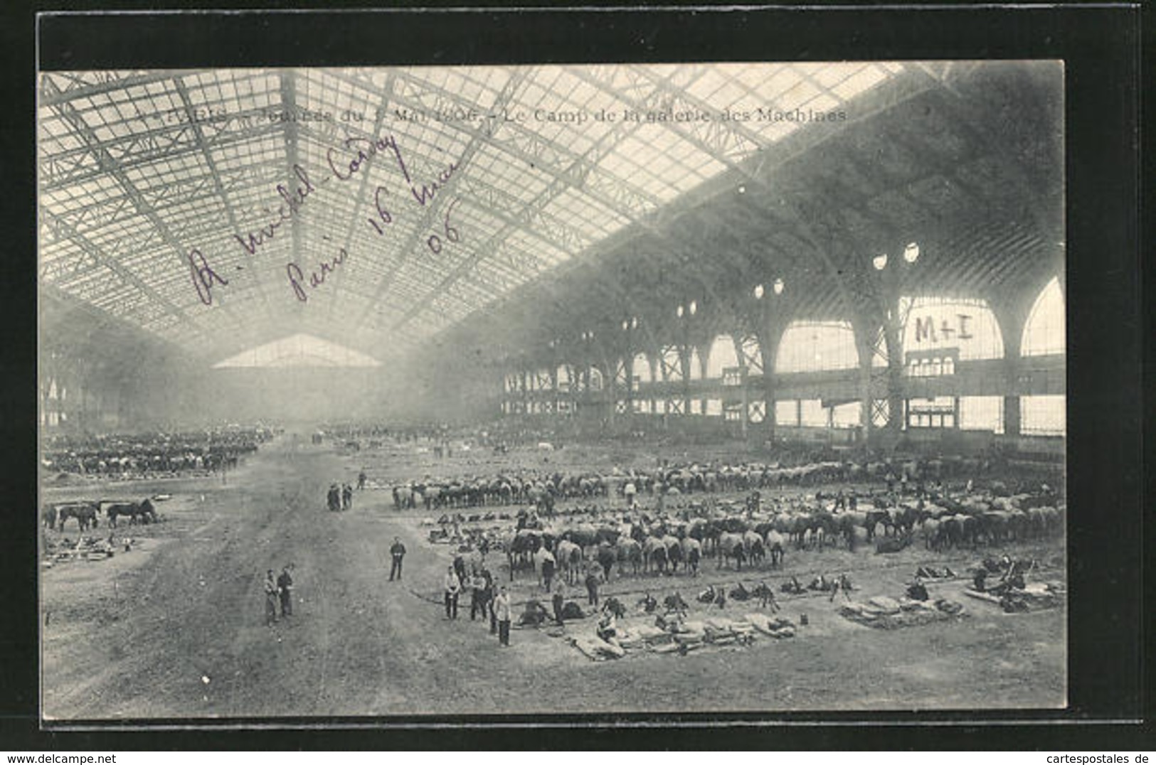 CPA Paris, Journee 1906, Le Camp De La Galerie Des Machines - Autres & Non Classés