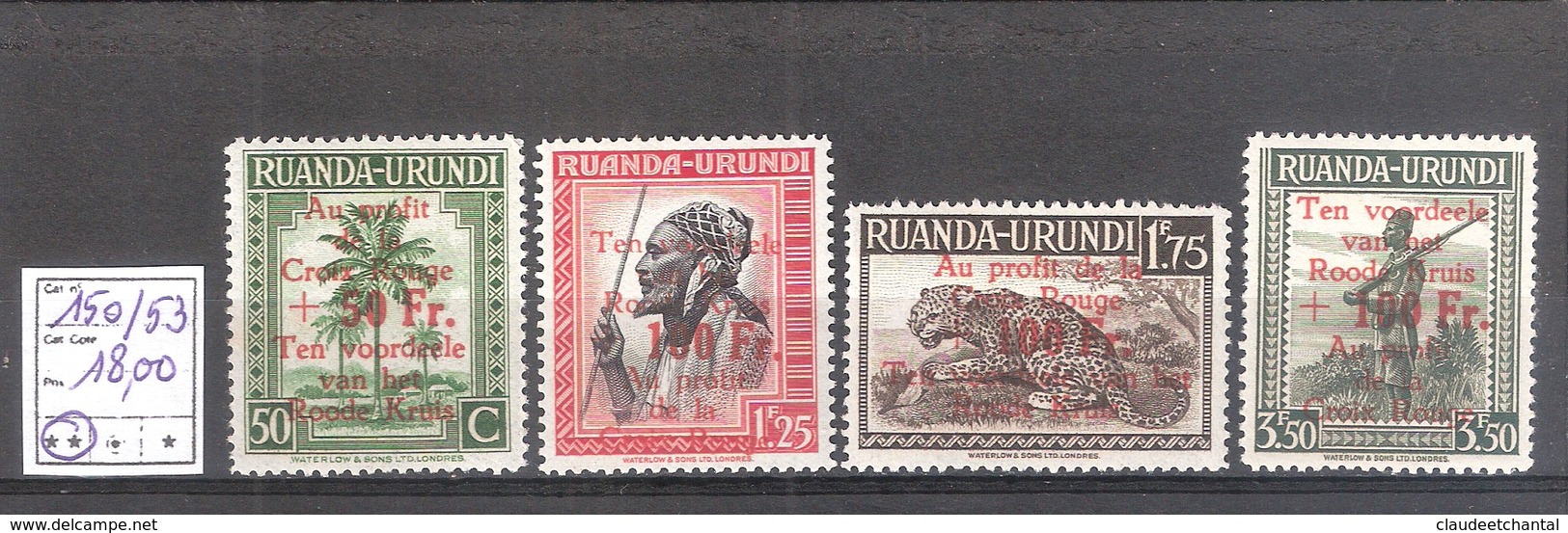 Ruanda-Urundi: N° 150/53 ** MNH Cote COB : 18,00 € - Neufs