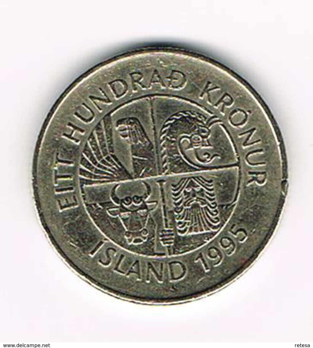 &  IJSLAND  100 KRONUR 1995 - Islande