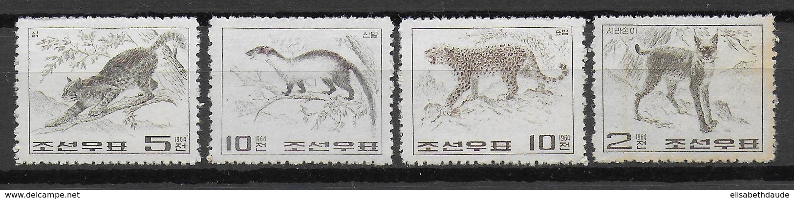 COREE DU NORD - YVERT N° 545/458 ** MNH (TRACES DE STOKAGE SUR LA GOMME) - COTE = 18 EUR. - FAUNE ET FLORE - - Korea (Noord)