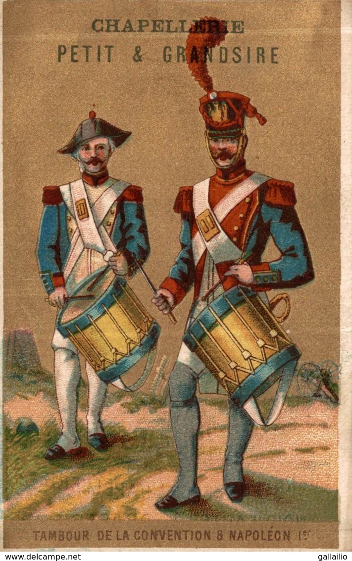 CHROMO CHAPELIER PETIT ET GRANDSIRE A AMIENS TAMBOUR DE LA CONVENTION ET NAPOLEON 1ER - Autres & Non Classés