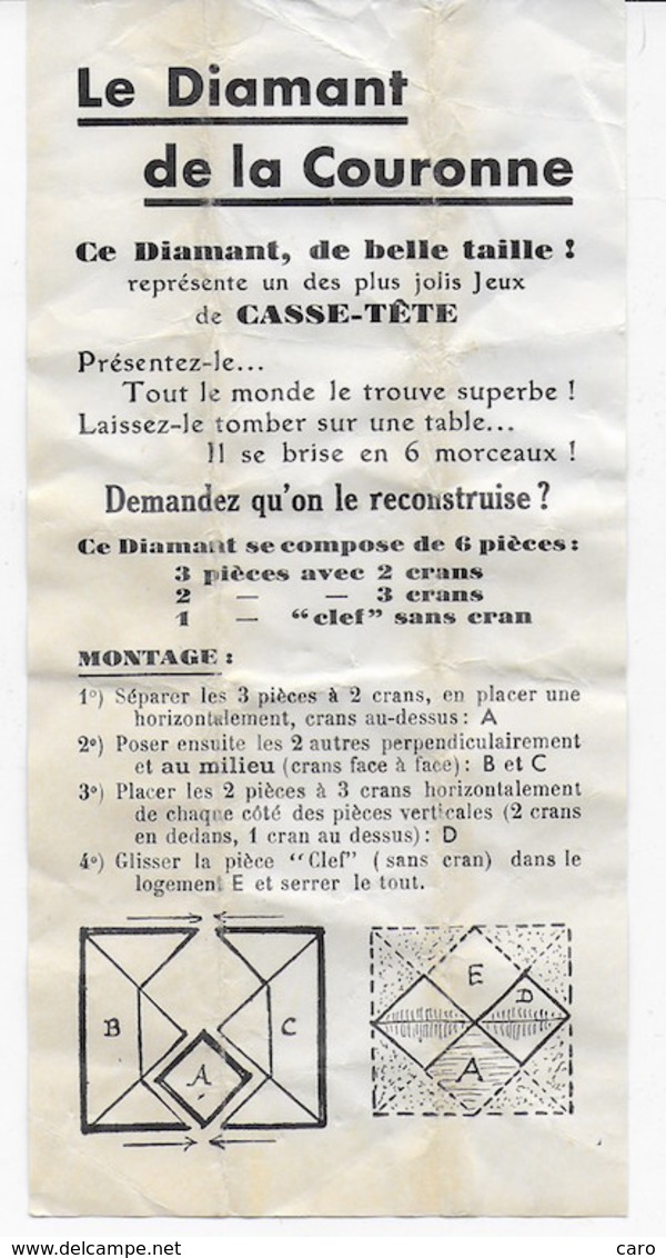 Le Diamant De La Couronne (Casse-tête) - Autres & Non Classés