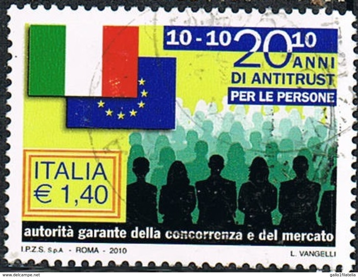 2010 - ITALIA / ITALY - LE ISTITUZIONI - 20 ANNI DI ANTITRUST / INSTITUTIONS - 20 YEARS OF ANTITRUST. USATO - Altri & Non Classificati