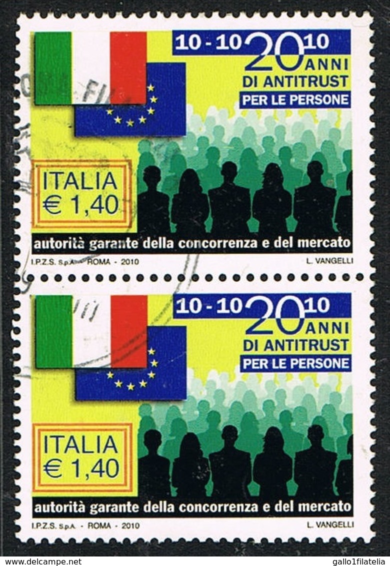 2010 - ITALIA / ITALY - LE ISTITUZIONI - 20 ANNI DI ANTITRUST / INSTITUTIONS - 20 YEARS OF ANTITRUST. USATO - Altri & Non Classificati