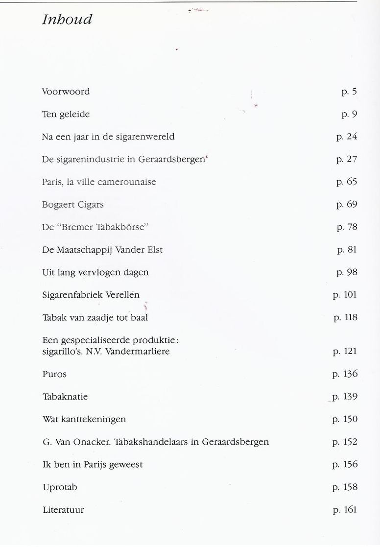 TABAKSGENOT EN SIGARENGLORIE GETEKEND EX. MET OPDRACHT EDWIN BOGAERT CIGARS JABBEKE - GERAARDSBERGEN HEESTERT WUUSTWEZEL - Histoire