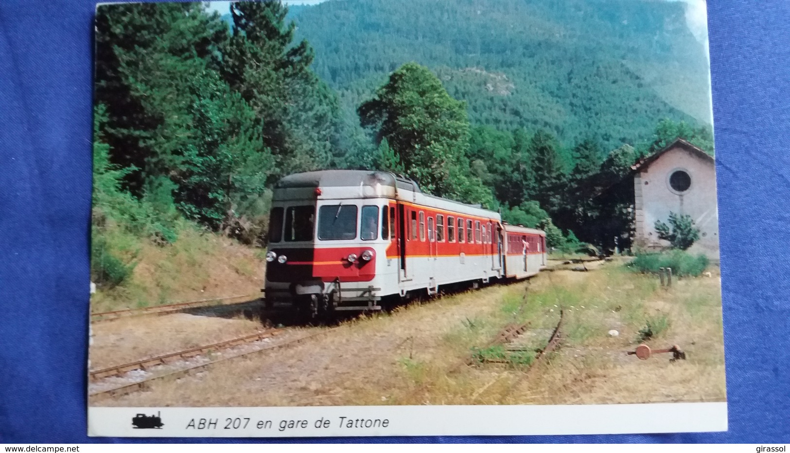 CPSM TRAIN GARE AUTORAIL ABH 207 EN GARE DE TATTONE SUR LA LIGNE AJACCIO BASTIA CORSE - Gares - Avec Trains