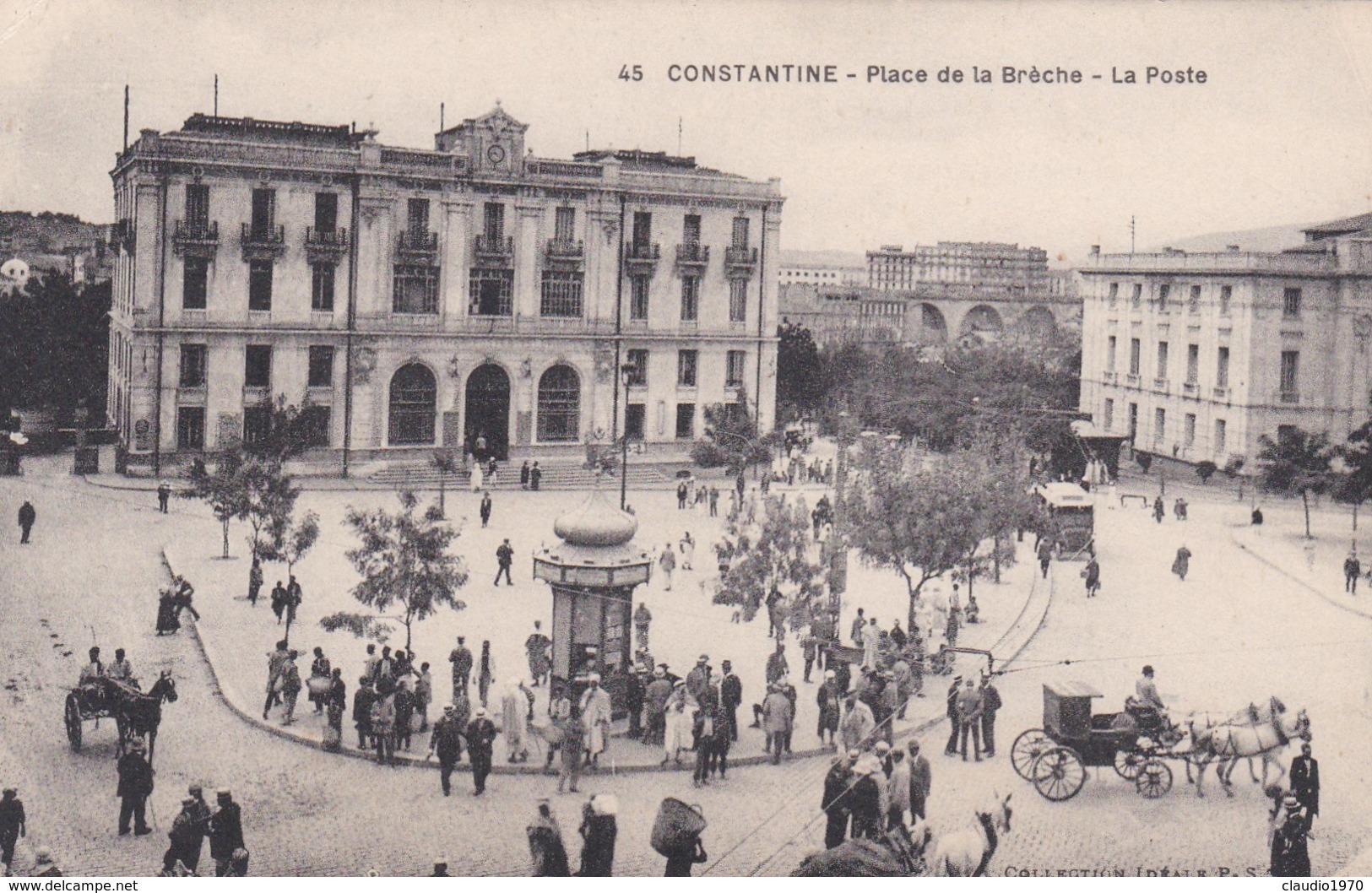 CARTOLINA - POSTCARD - ALGERIA - CONSTANTINE - PLACE DE LA BRE'CHE - LA POSTE - Altri & Non Classificati