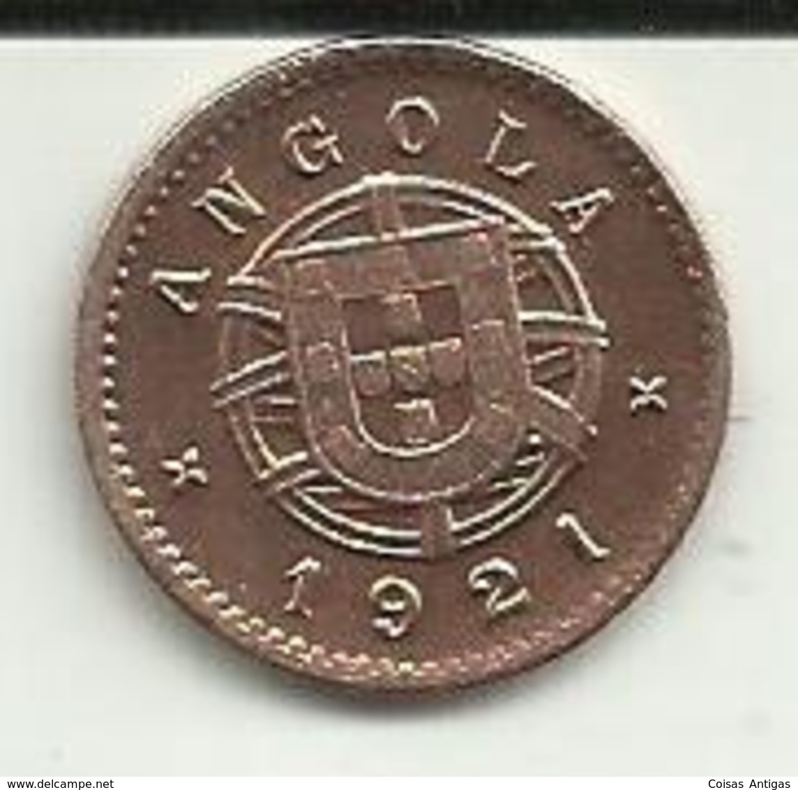 1 Centavo 1921 Angola Rare - Angola