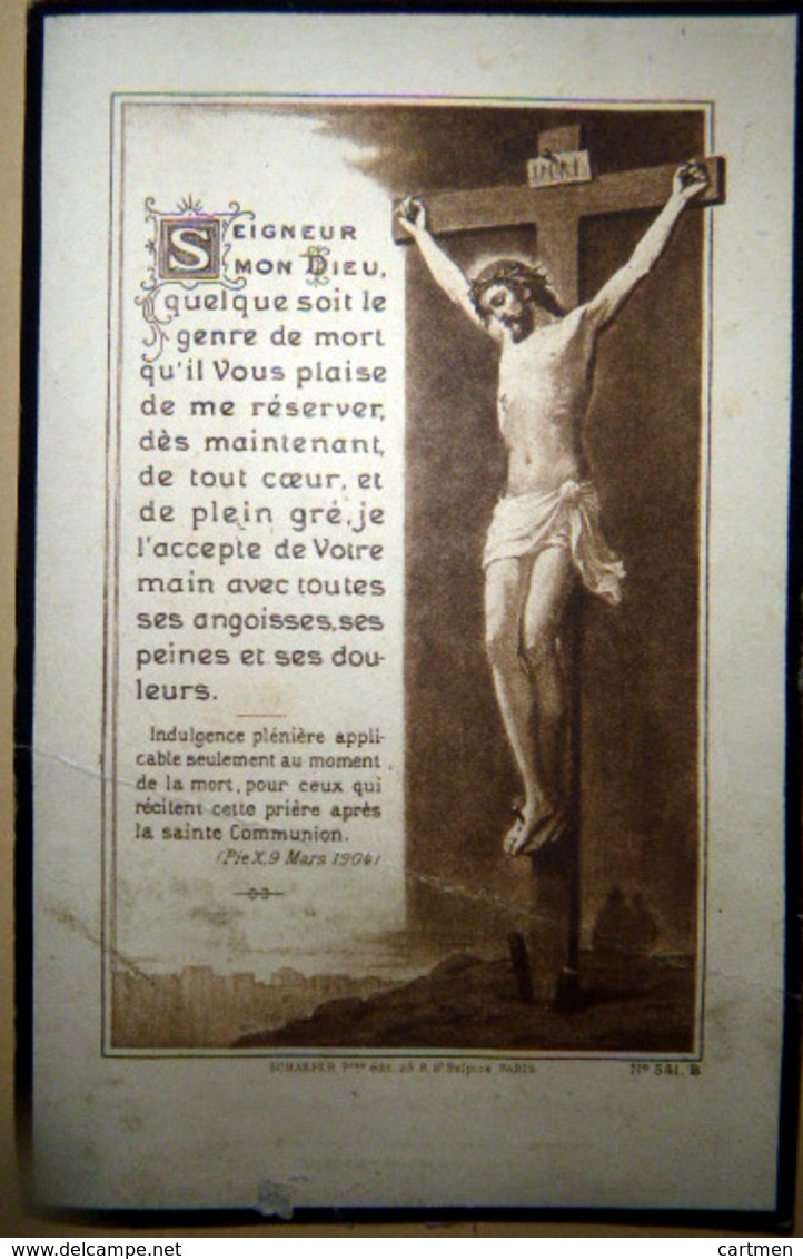 MEMORANDUM  SOUVENIR ALPHONSE COUESPEL  FAIRE PART DECES - Décès